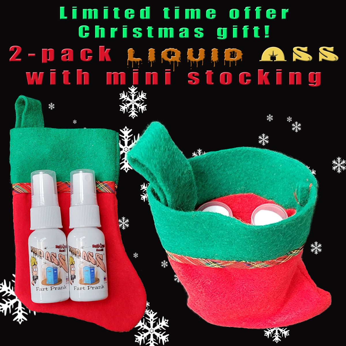 Liquid ASS 2-pack Christmas stocking gift – Liquid ASS - An ASSman approved  site!